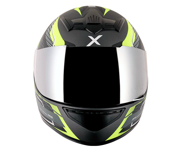 AXOR Rage Rusty Athena Grey Neon Yellow Helmet, Full Face Helmets, AXOR, Moto Central