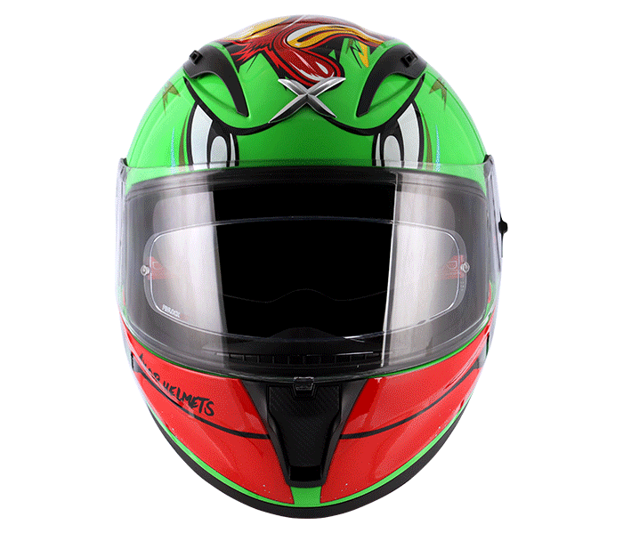 AXOR STREET Racing Duck Green Red Helmet