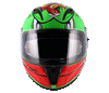 AXOR STREET Racing Duck Green Red Helmet
