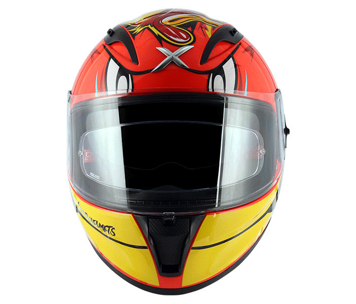 AXOR STREET Racing Duck Orange Yellow Helmet