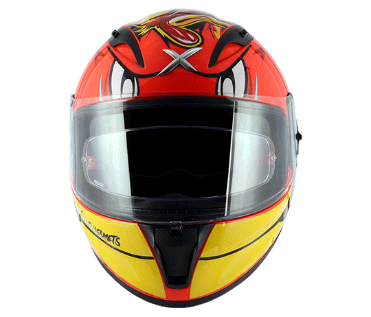 AXOR STREET Racing Duck Orange Yellow Helmet