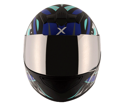 AXOR RAGE Trogon Black Blue Helmet, Full Face Helmets, AXOR, Moto Central