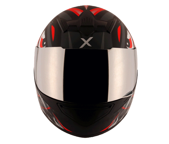 AXOR RAGE Trogon Gloss Black Red Helmet