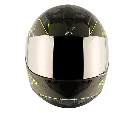 AXOR RAGE WAR Athena Grey Neon Yellow Helmet