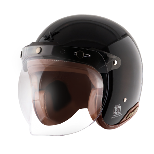 AXOR Jet Open Face Gloss Black Helmet