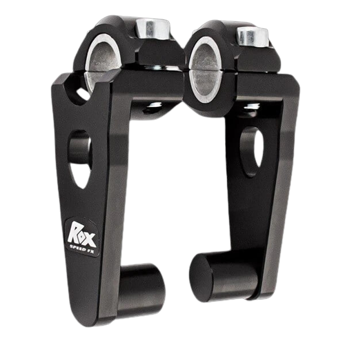 Rox Pivoting Handlebar Risers 76mm Rise, 22 & 28mm Handlebar Anodized Black (1R-P3SEK)