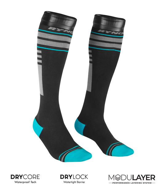 Rynox H2GO EVO Waterproof Socks (Black Blue)