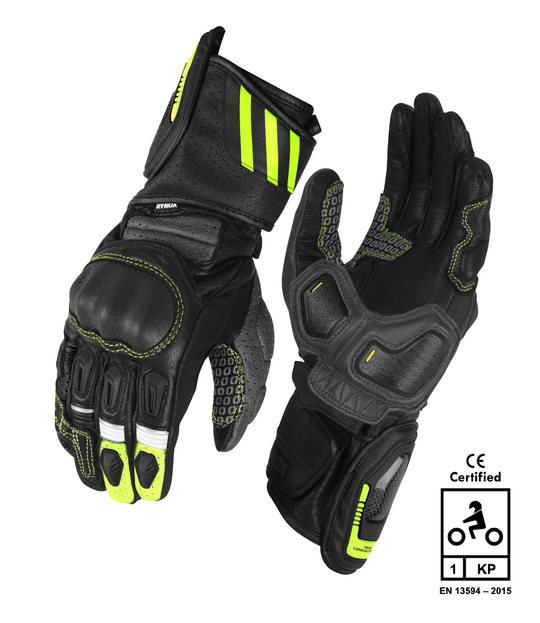 Rynox Storm Evo 3 Gloves (Hi Viz Green Black)
