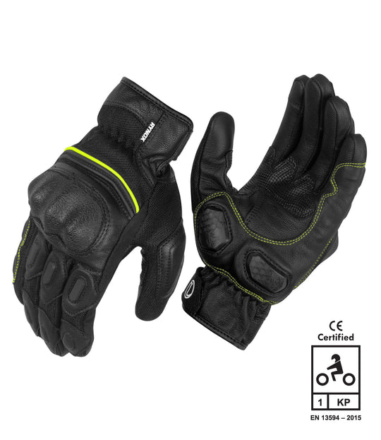 Rynox Tornado Pro 3 Gloves (Black Hi Viz Green)
