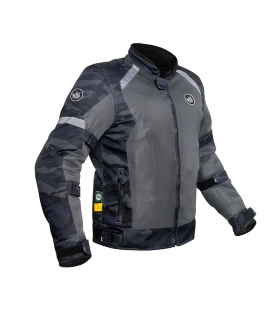 Rynox Urban X Camo Blue Grey Riding Jacket