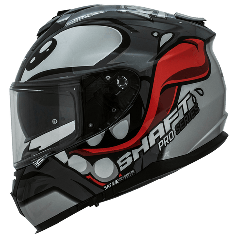 SHAFT Pro 610 Dual Visor Animatto Gloss Grey Silver Helmet