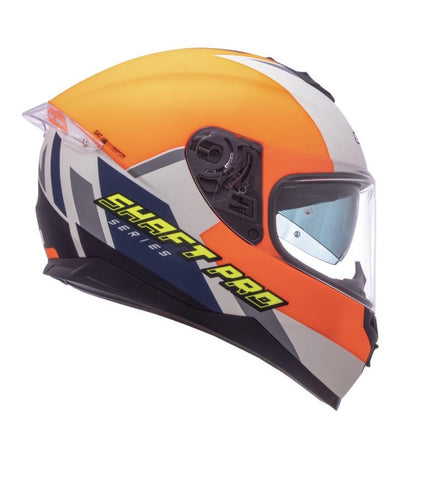 SHAFT Pro 600 Dual Visor KOXQ Matt Grey Neon Orange Helmet
