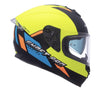 SHAFT Pro 600 Dual Visor KOXQ Matt Black Neon Yellow Helmet