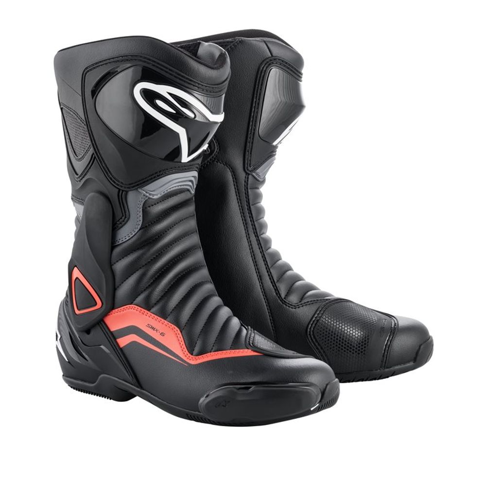 Alpinestars SMX-6 V2 Black/Grey/Red Fluro Boots
