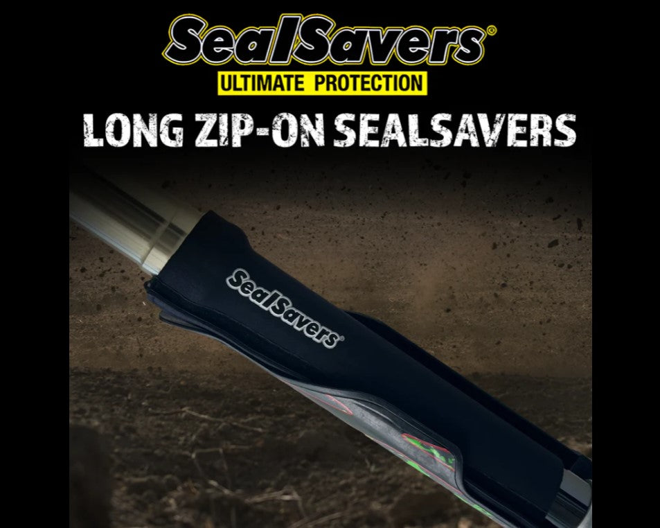 SealSavers Long Zip On Fork Seal Protectors 44 50mm Black (SSZL4450