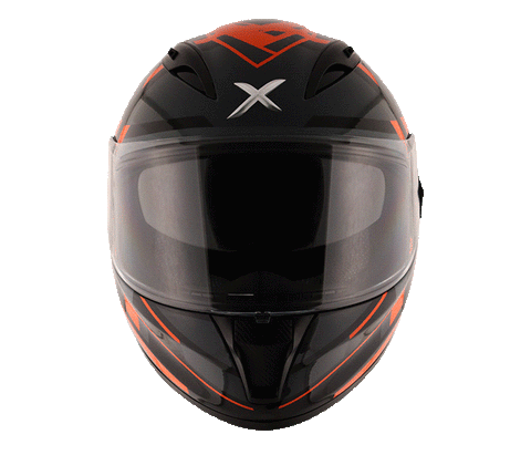 AXOR STREET CRAZY Black Orange Helmet, Full Face Helmets, AXOR, Moto Central