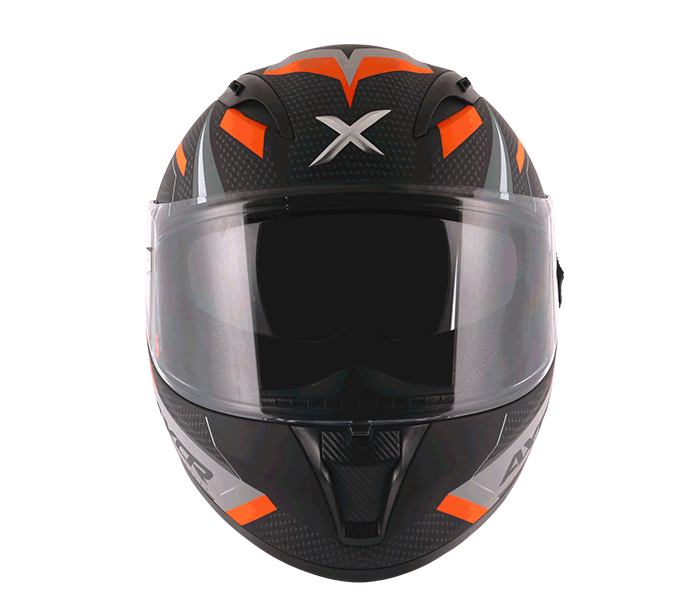 AXOR STREET WACKY Black Orange Helmet, Full Face Helmets, AXOR, Moto Central
