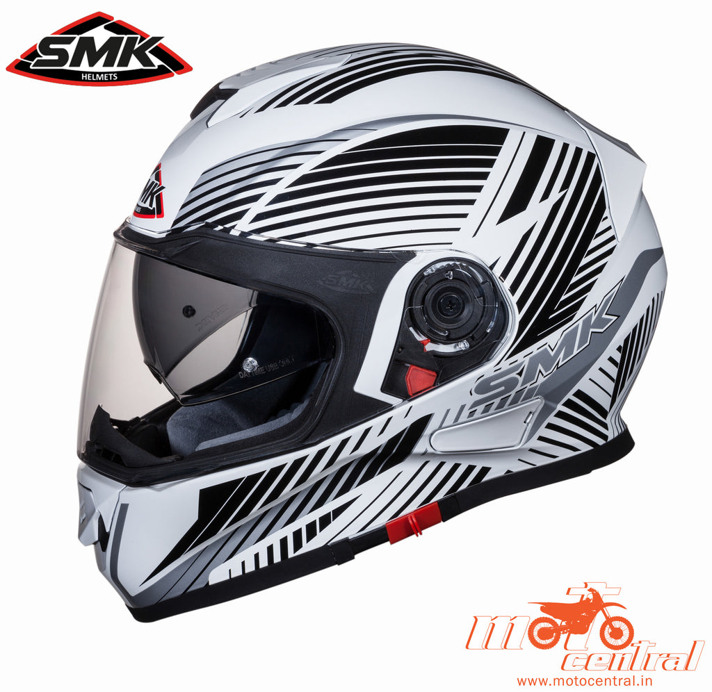 SMK Twister Fluid White Black 126 - Moto Central