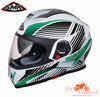 SMK Twister Fluid Gloss White Green GL128 - Moto Central