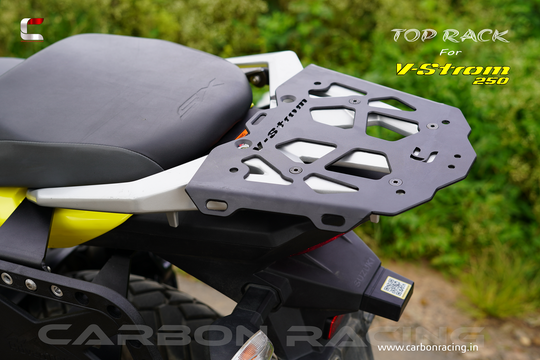 Carbon Racing Top Rack For Suzuki V Strom 250 SX (Black)