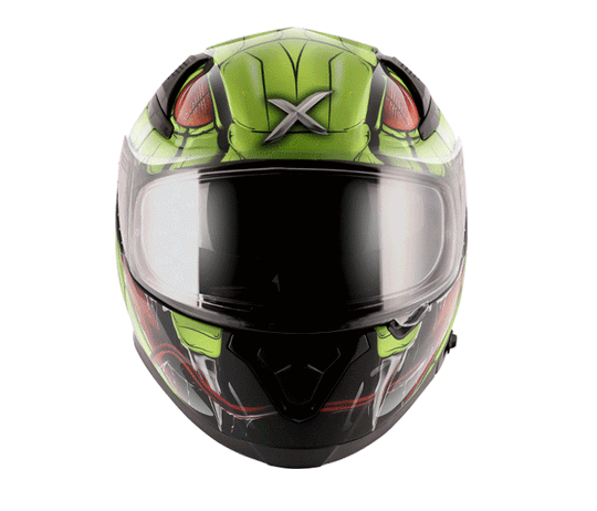 AXOR Apex Venomous Gloss Black Neon Green Helmet