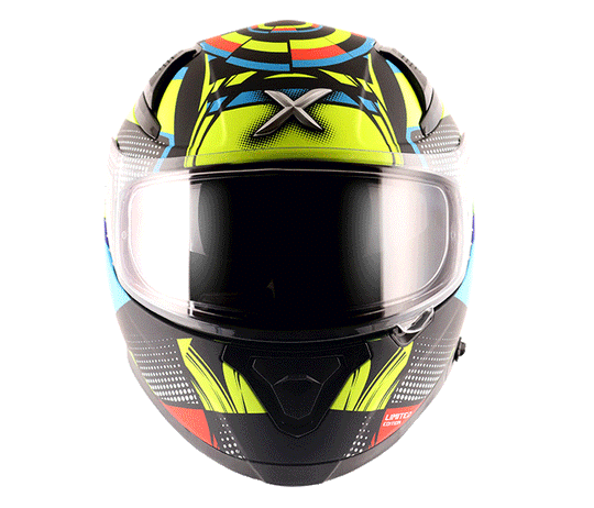AXOR Apex Vivid Matt Black Neon Yellow Helmet