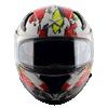 AXOR Apex Racer Gloss White Neon Yellow Helmet