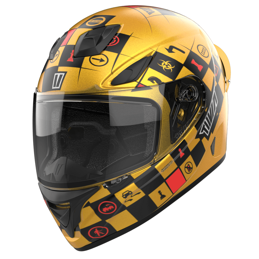 Gold dirt bike outlet helmet