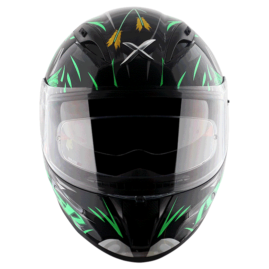 AXOR Street ZAZU Gloss Black Green Helmet