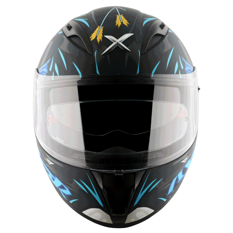 AXOR Street ZAZU Dull Black Blue Helmet– Moto Central