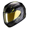 SCORPION EXO-390 Beat Gloss Black Neon Yellow Helmet, Full Face Helmets, Scorpion Exo, Moto Central