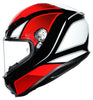 AGV K6 Hyphen Black/Red/White Gloss Helmet, Full Face Helmets, AGV, Moto Central