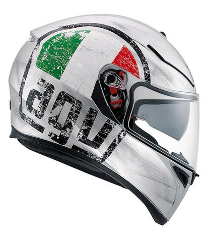 AGV K3-SV Scudetto Matt Silver, Full Face Helmets, AGV, Moto Central