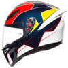 AGV K1 Pitlane White Blue Red Yellow Helmet, Full Face Helmets, AGV, Moto Central