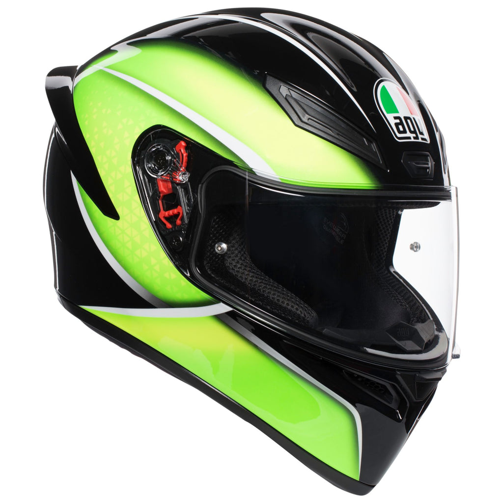 AGV K1 Qualify Black Lime Helmet, Full Face Helmets, AGV, Moto Central