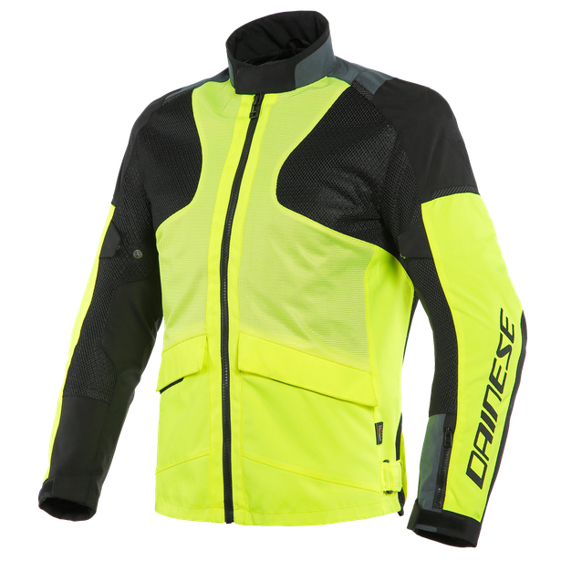 Dainese Air Tourer Tex Jacket Fluro Yellow Ebony Black