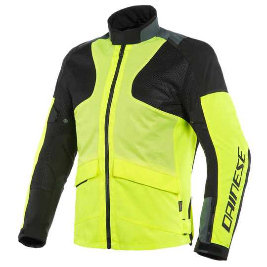 Dainese Air Tourer Tex Jacket Fluro Yellow Ebony Black