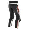 Dainese Alpha Perforated Leather Pants White Black Fluro Red