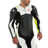 Dainese Assen 2 One Piece Suit Perforated Leather Black White Fluro Yellow