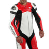Dainese Assen 2 One Piece Suit Perforated Leather White Lava Red Black