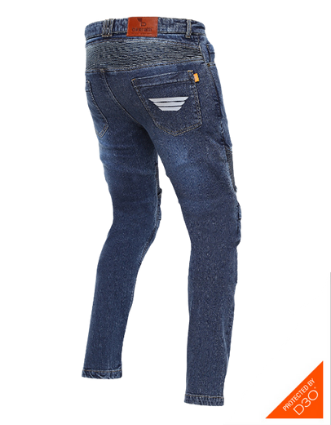 Bikeratti Steam Pro Denim Jeans with Kevlar and D3O Armour (Blue) Blue / 36
