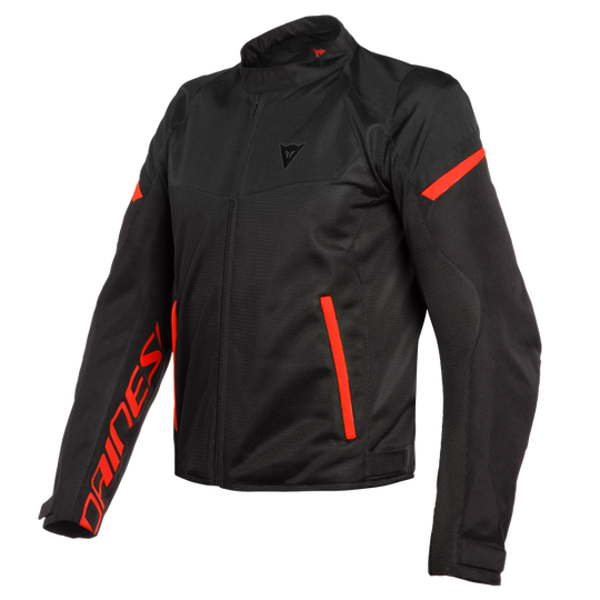 Dainese Bora Air Tex Jacket Black Fluro Red