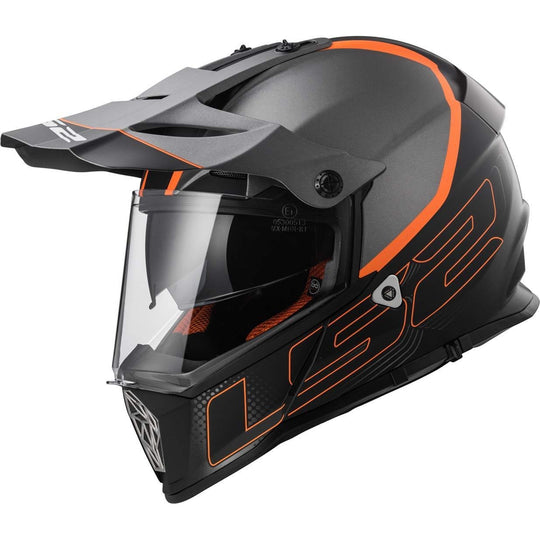 LS2 MX 436 Pioneer Element Matt Titanium Black Helmet