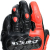 Dainese Carbon 3 Long Gloves Black Fluro Red White