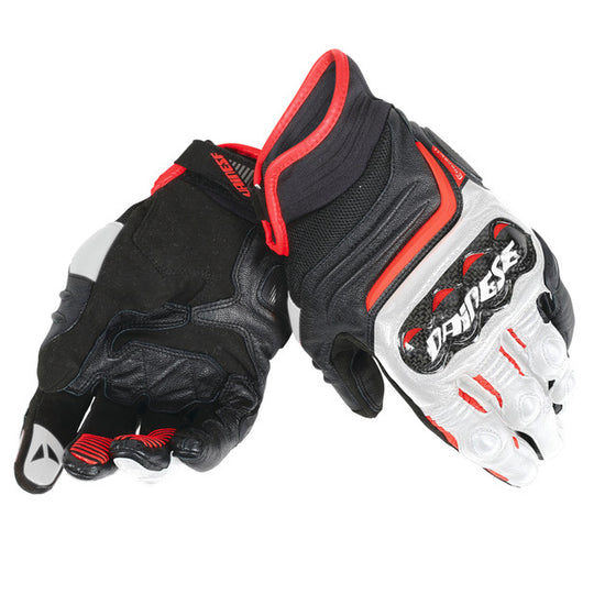 Dainese Carbon D1 Short Lady Gloves Black White Lava Red