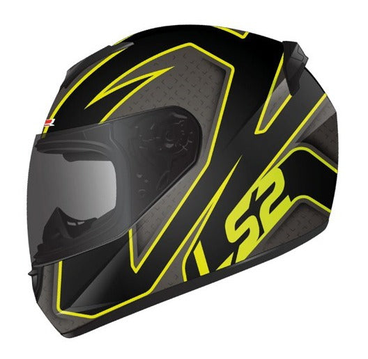 LS2 FF 352 Fire Matt Black Grey Fluro Yellow Helmet