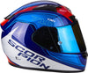 SCORPION EXO-710 Air Mugello Gloss Blue White, Full Face Helmets, Scorpion Exo, Moto Central