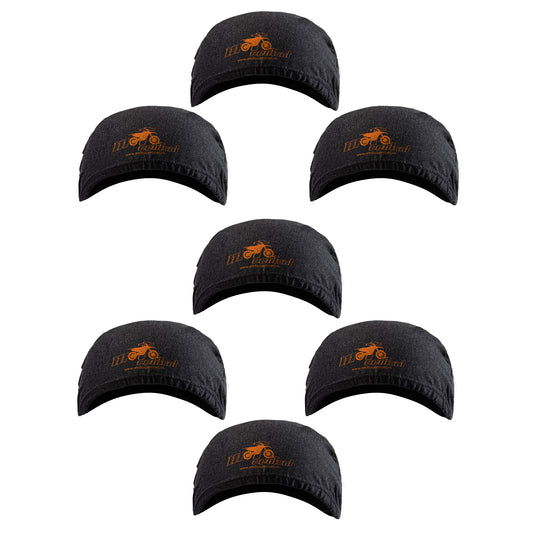Moto Central Skull Cap Beanie for Helmets (Grey) Pack of 7
