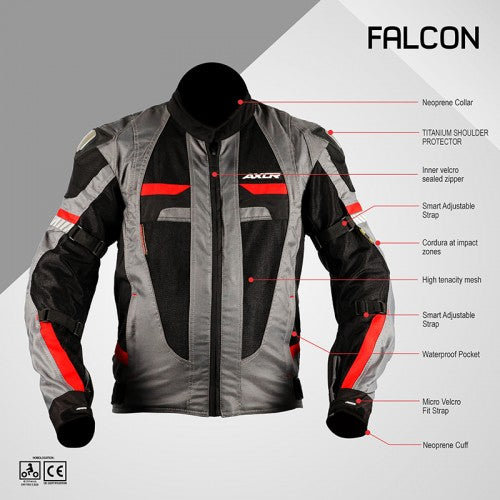 Axor Falcon Riding Jacket (Black Red)– Moto Central