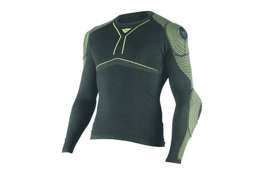 Dainese D-Core Armor Tee LS Black Fluro Yellow